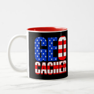 American Geocacher Zweifarbige Tasse