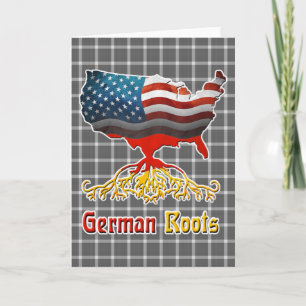 American German Roots Greetings Card Karte