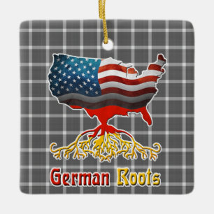 American German Roots Keramikornament