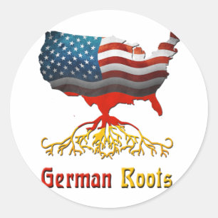 American German Roots Runder Aufkleber