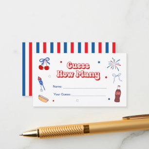 American Girl Baby Shower - Rate mal, wie viele si Begleitkarte