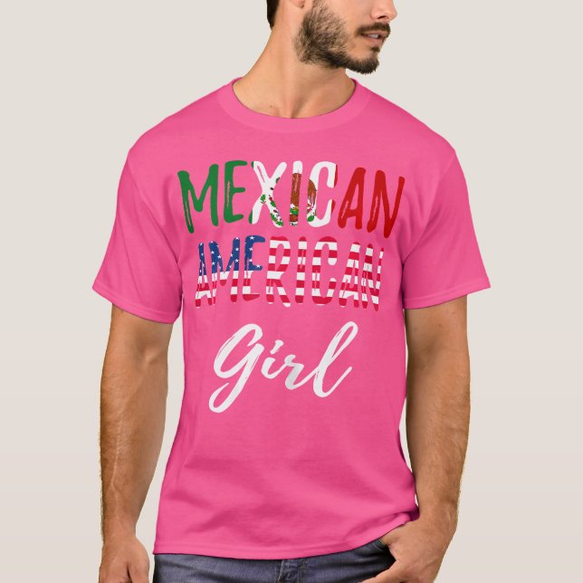American Girl Pride Mexican Flag T-Shirt (Vorderseite)