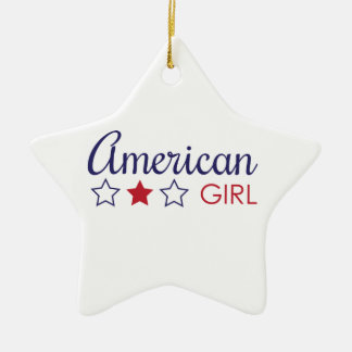 American Girl Stars Keramikornament