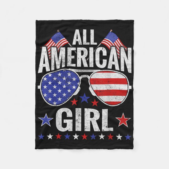 American Girls Sungles Family Patriotic 4. Juli Fleecedecke (Vorderseite)