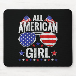 American Girls Sungles Family Patriotic 4. Juli Mousepad