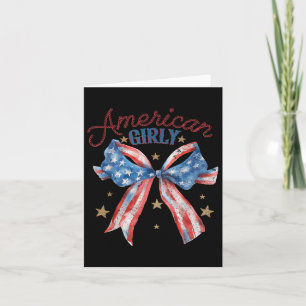 American Girly Niedlich Coquette Bow 4. Juli USA W Karte
