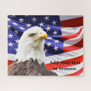 American Glatze Adler & "US Flagge" Fahne Puzzle