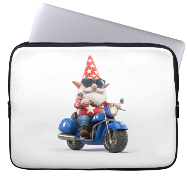 American Gnome Ride Motorrad Laptopschutzhülle (Vorderseite)