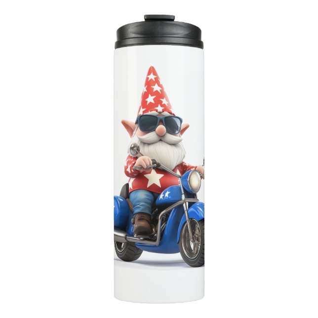 American Gnome Ride Motorrad Thermosbecher (Vorderseite)