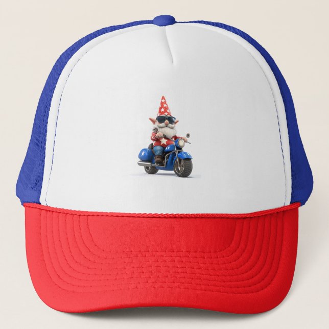 American Gnome Ride Motorrad Truckerkappe (Vorderseite)