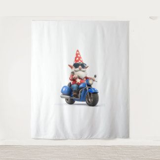 American Gnome Ride Motorrad Wandteppich