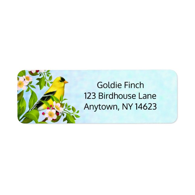 American Goldfinch Bird Address Labels (Vorne)