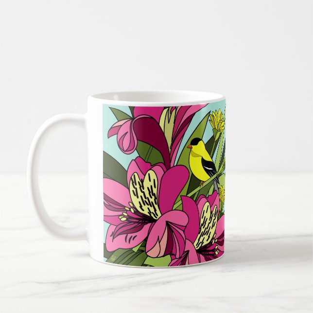 American Goldfinch Bird Kaffeetasse (Links)