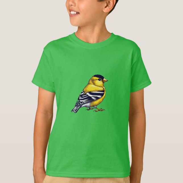 American Goldfinch bird Kids Basic T - Shirt (Vorderseite)