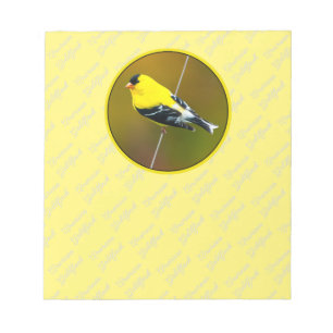 American Goldfinch - Originalfotografie Notizblock