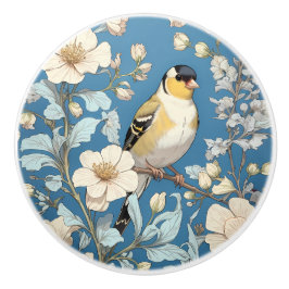 American Goldfinch William Morris Inspired Keramikknauf