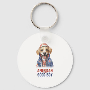 American GoodBoy Dog US Jacket im Juli Schlüsselanhänger