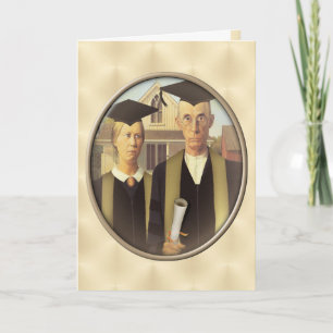 American Gothic Abschluss Cameo auf Gold Sheen Karte