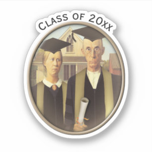 American Gothic Abschluss Cameo Aufkleber