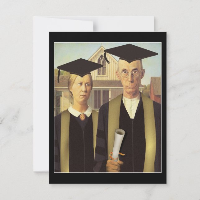 American Gothic Abschluss Einladung (Vorderseite)