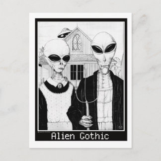 American Gothic, Alien Portraits, Außerirdischen Postkarte