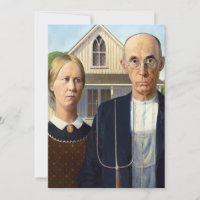 American Gothic Classic Painting Grant Wood