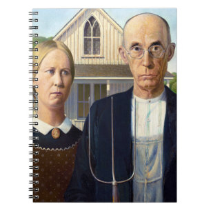 American Gothic Classic Painting Grant Wood Notizblock