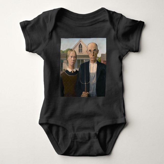 American Gothic: Country Life Poor Rural Bauer Baby Strampler (Vorderseite)