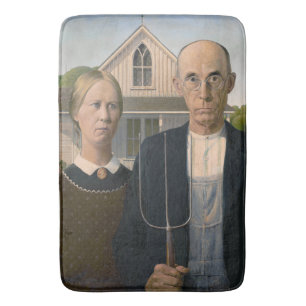 American Gothic: Country Life Poor Rural Bauer Badematte