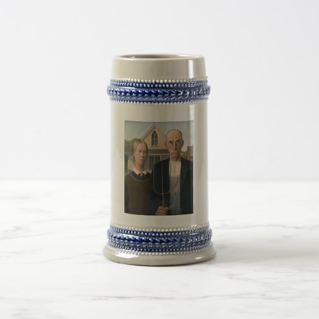 American Gothic: Country Life Poor Rural Bauer Bierglas (Mittel)