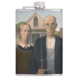 American Gothic: Country Life Poor Rural Bauer Flachmann