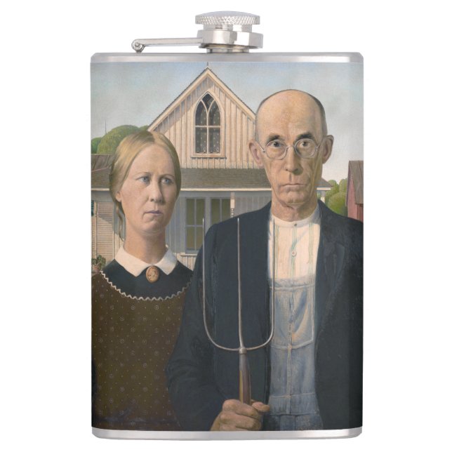American Gothic: Country Life Poor Rural Bauer Flachmann (Vorderseite)