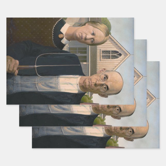 American Gothic: Country Life Poor Rural Bauer Geschenkpapier Set (Set)