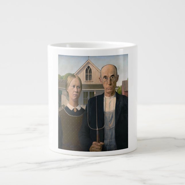 American Gothic: Country Life Poor Rural Bauer Jumbo-Tasse (Vorderseite)