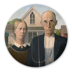 American Gothic: Country Life Poor Rural Bauer Keramikknauf