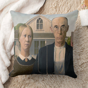 American Gothic: Country Life Poor Rural Bauer Kissen