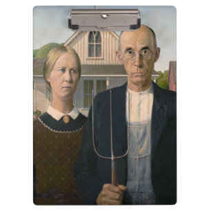 American Gothic: Country Life Poor Rural Bauer Klemmbrett