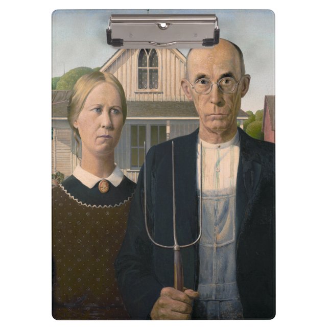 American Gothic: Country Life Poor Rural Bauer Klemmbrett (Vorderseite)