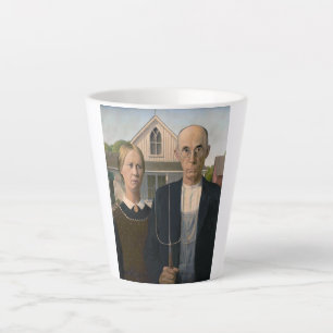 American Gothic: Country Life Poor Rural Bauer Milchtasse