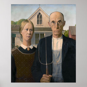 American Gothic: Country Life Poor Rural Bauer Poster