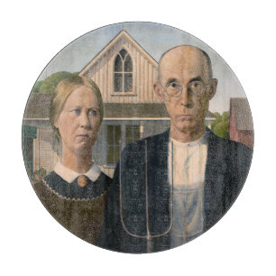 American Gothic: Country Life Poor Rural Bauer Schneidebrett