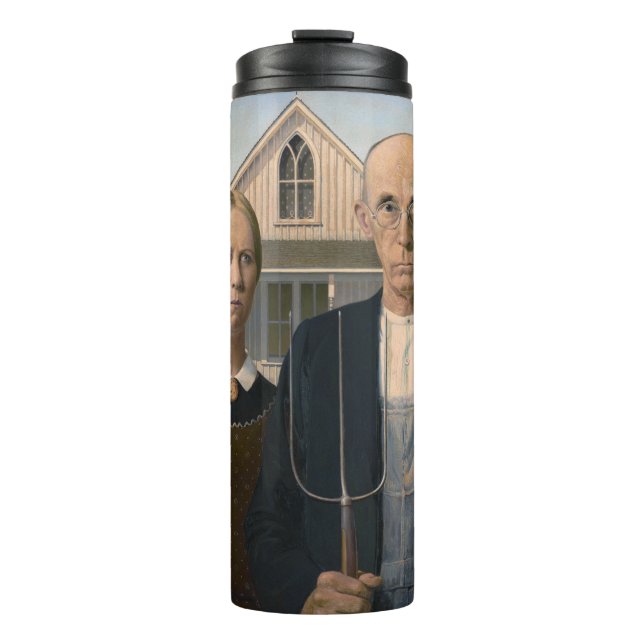 American Gothic: Country Life Poor Rural Bauer Thermosbecher (Vorderseite)