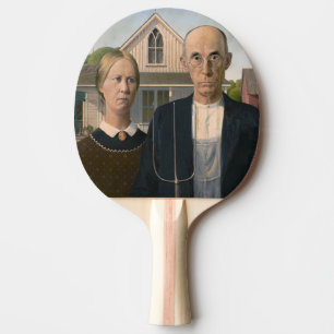 American Gothic: Country Life Poor Rural Bauer Tischtennis Schläger