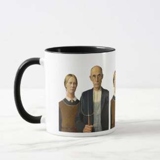American Gothic couple  Tasse
