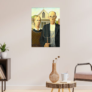 American Gothic, Fine Art Malerei, Poster