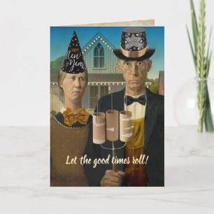 American Gothic Frohes neues Jahr ohne 2020-Drama Feiertagskarte