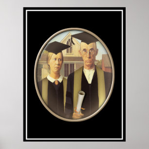 American Gothic Graduate Cameo Poster