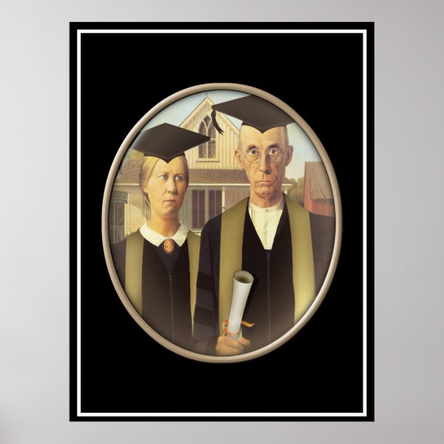 American Gothic Graduate Cameo Poster