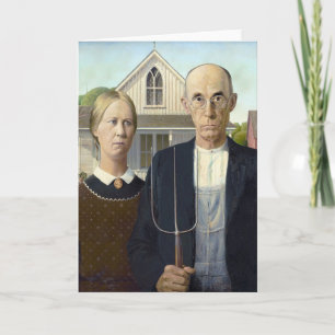 American Gothic - Grant Wood Karte