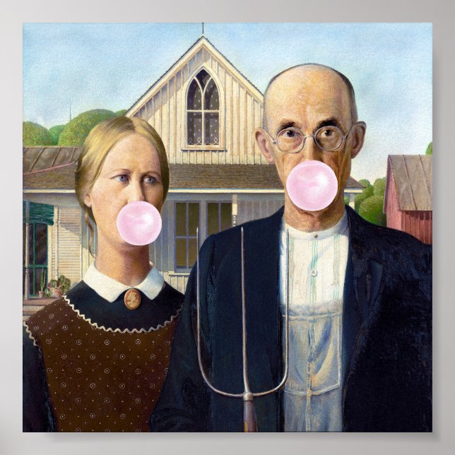 American Gothic Grant Wood Poster (Vorne)